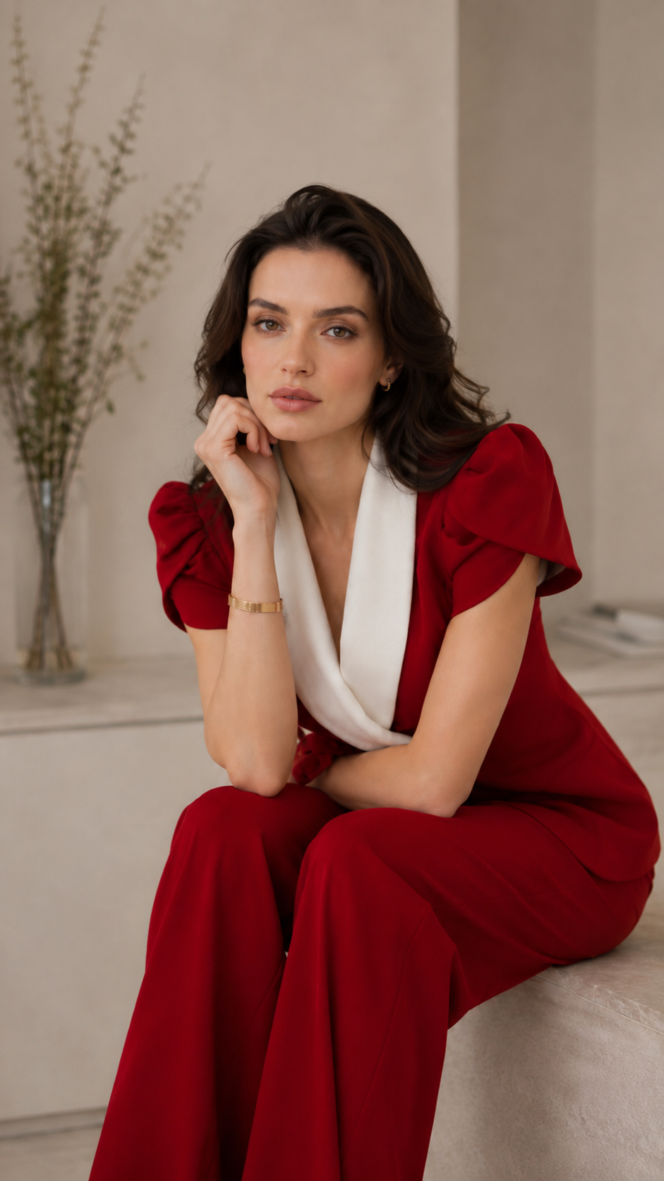 Monaco Red Power Suit