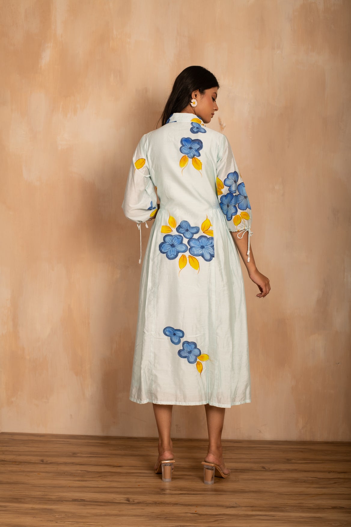 Bluebell Breeze Handpainted Dress