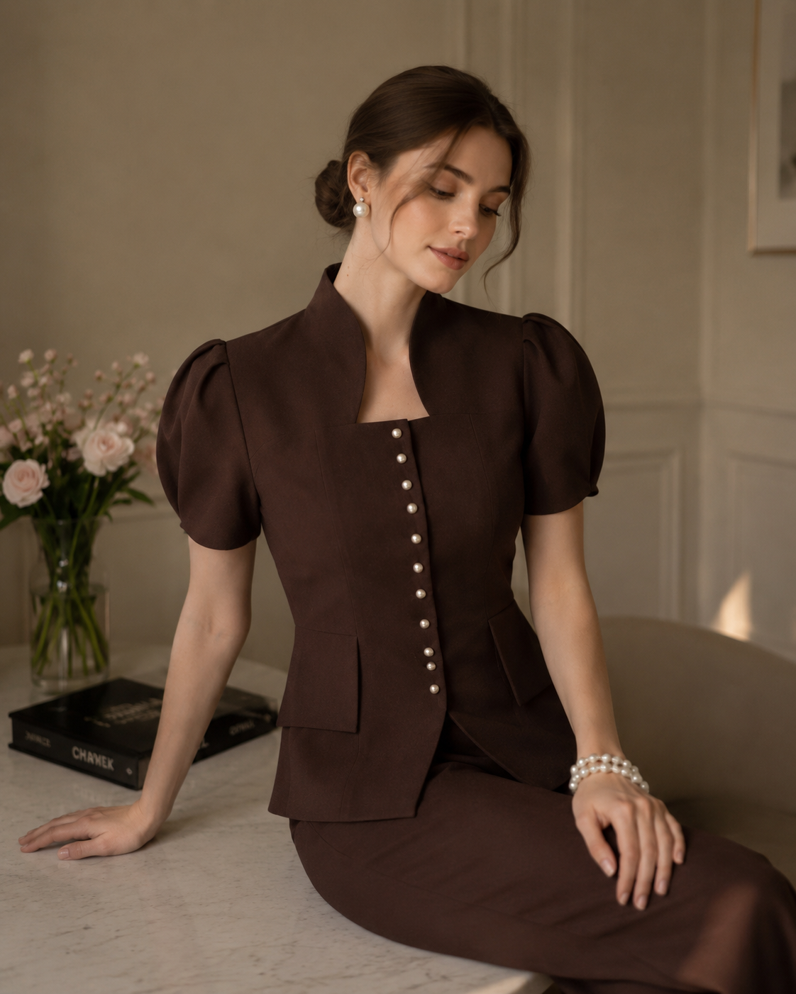 Mocha Pearl Power Co-ord Set