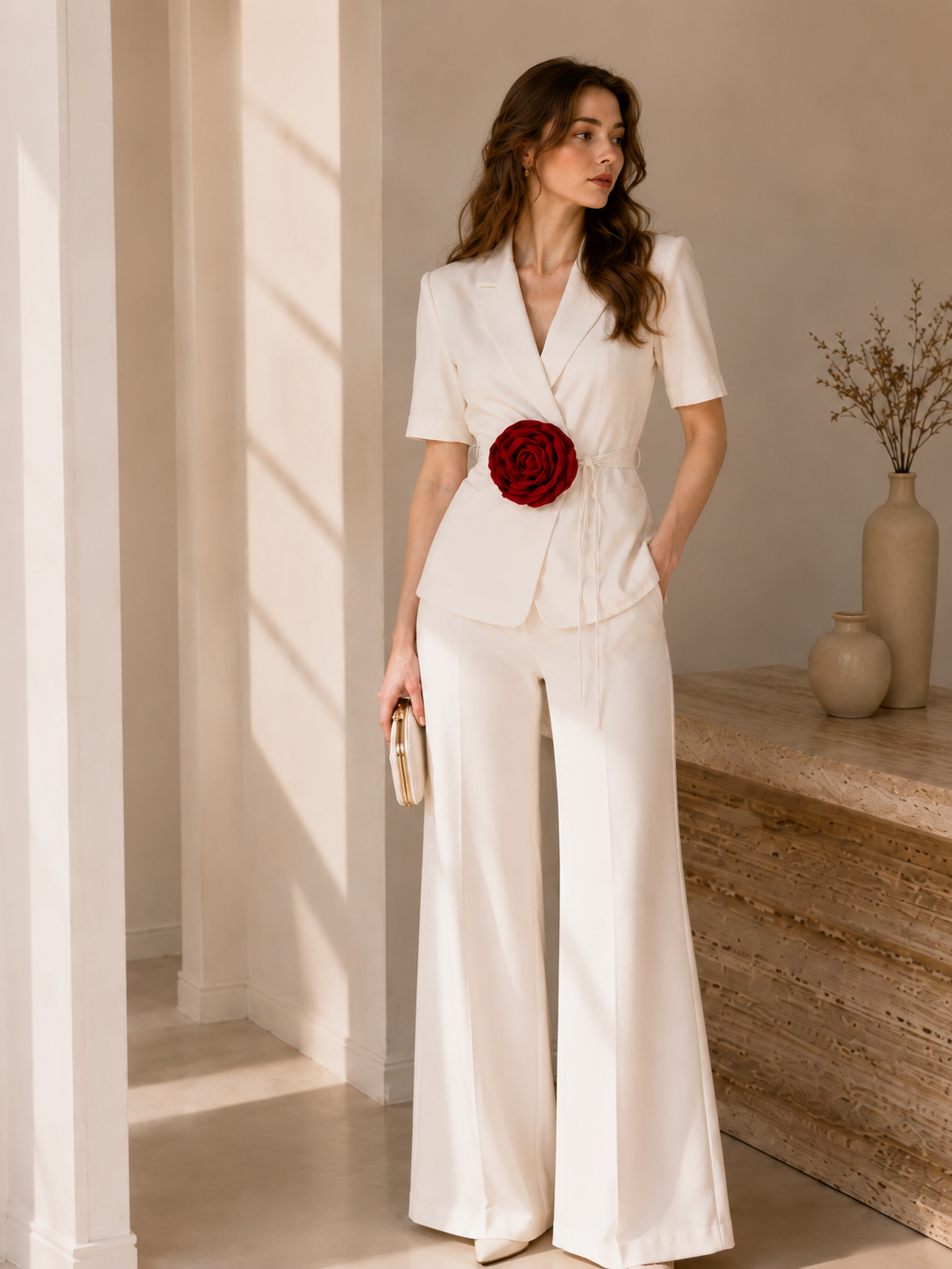 Ivory Rose Power Suit Co-ord Set