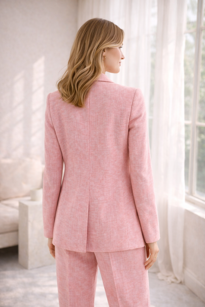 Pink Linen Feel Co-ord Set