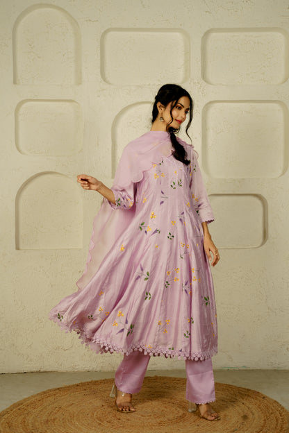 Violet Mist Anarkali Set of 3