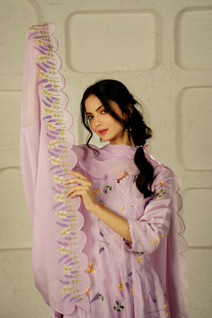 Violet Mist Anarkali Set of 3