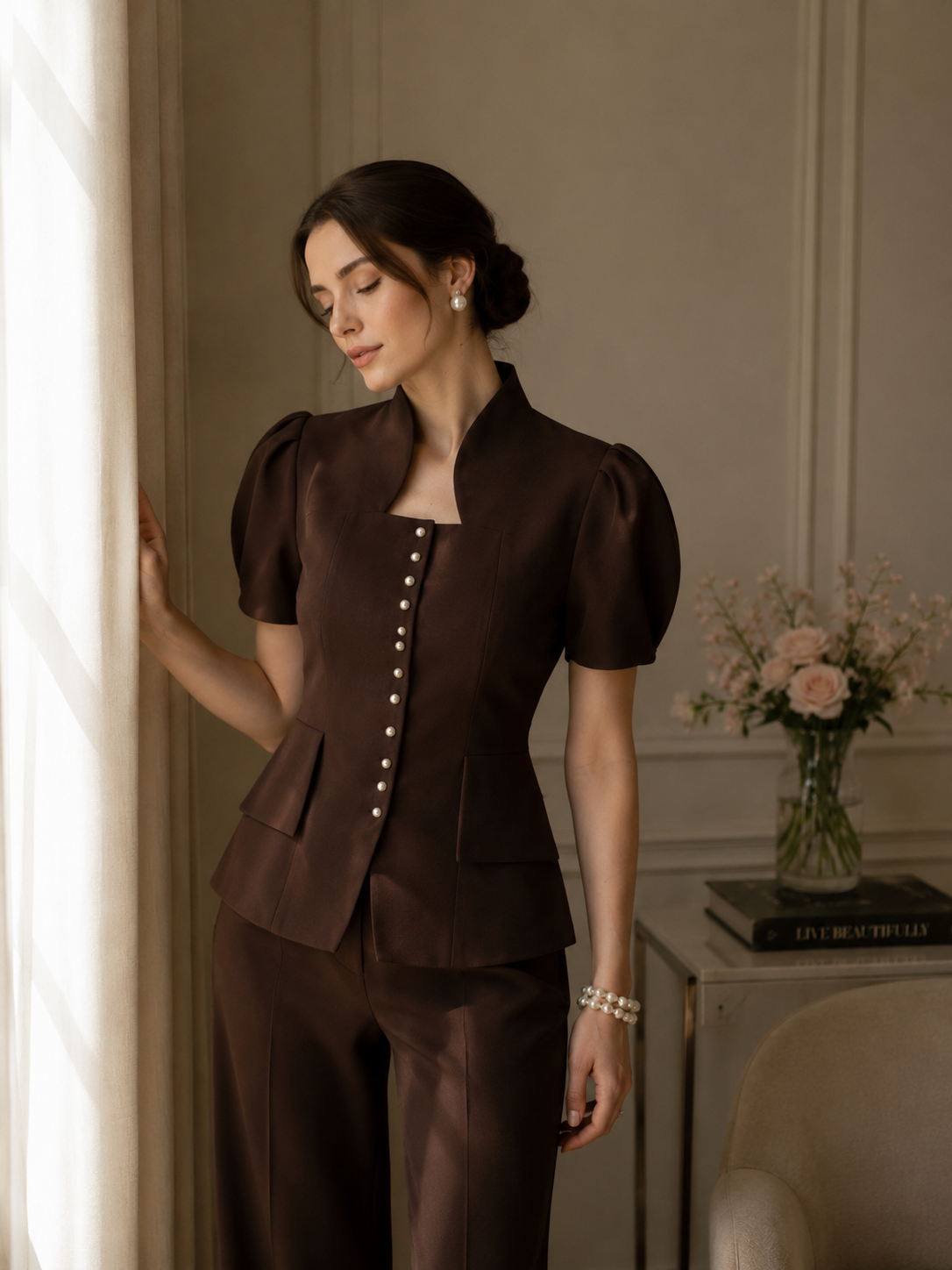 Mocha Pearl Power Co-ord Set
