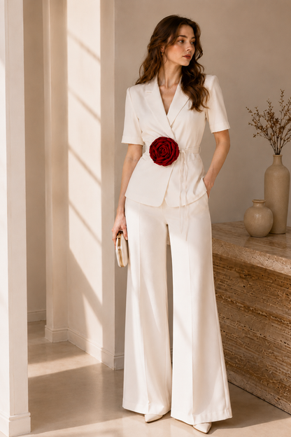 Ivory Rose Power Suit Co-ord Set
