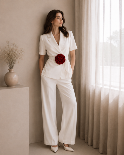 Ivory Rose Power Suit Co-ord Set