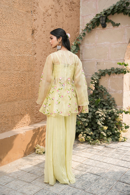 Mint Elegance Sharara Set Of 3