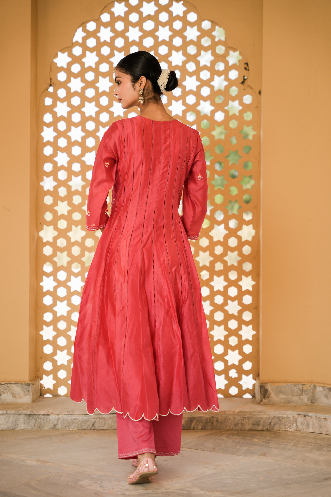 Rose Radiance Anarkali Set of 3