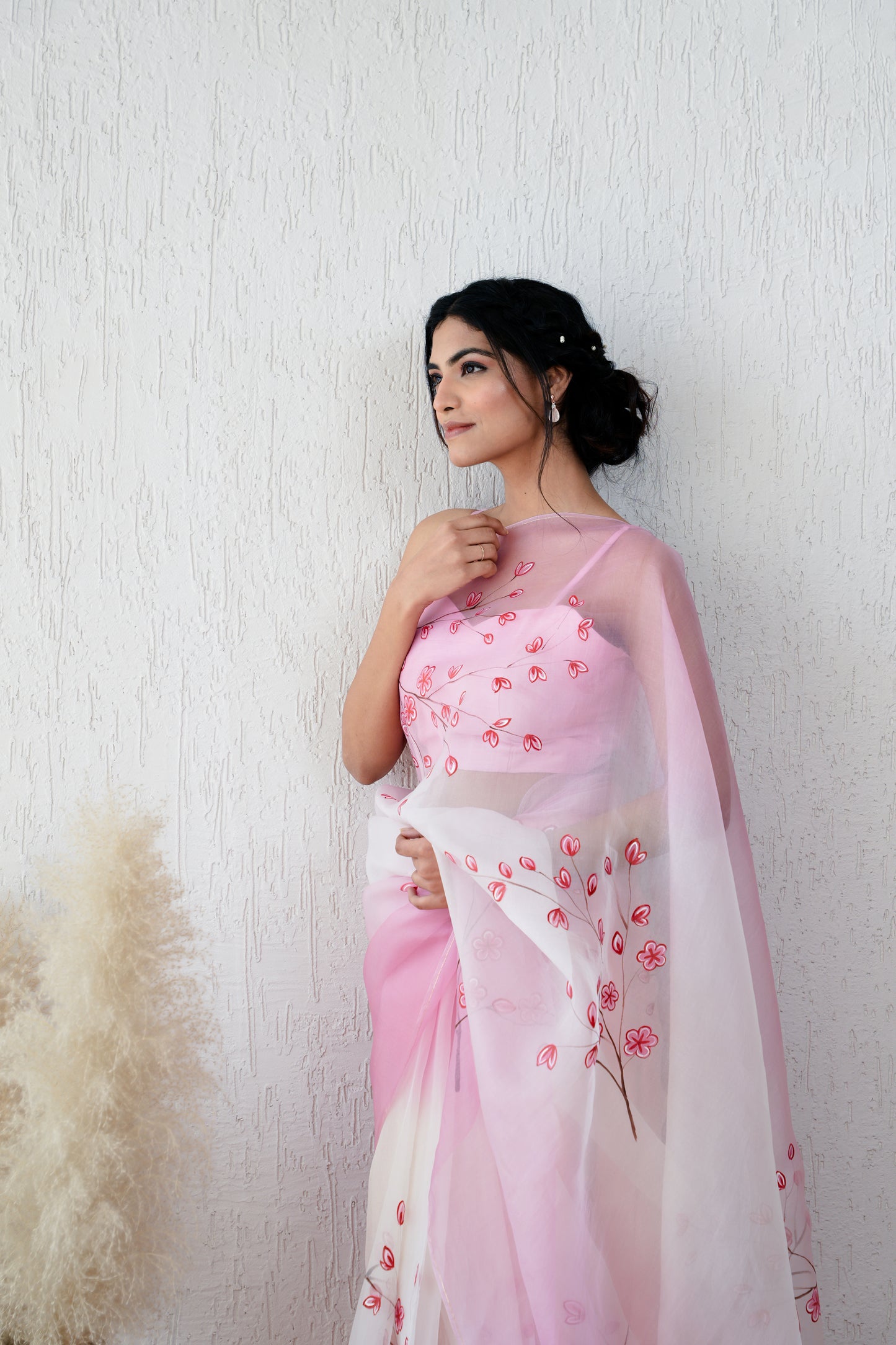 Mohabbat Handpainted Ombré  Organza Saree