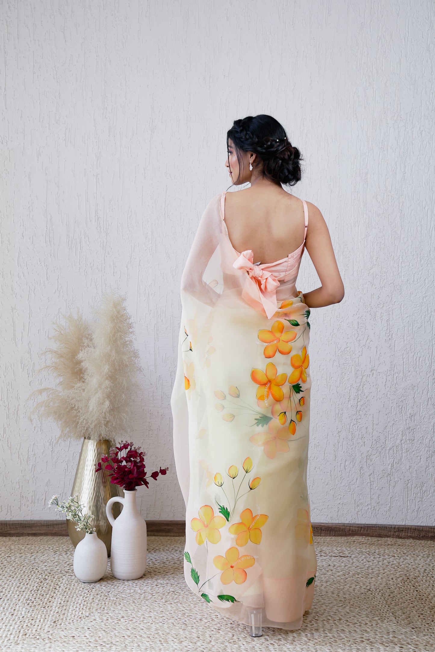 Ibadat Handpainted Ombré Organza Saree