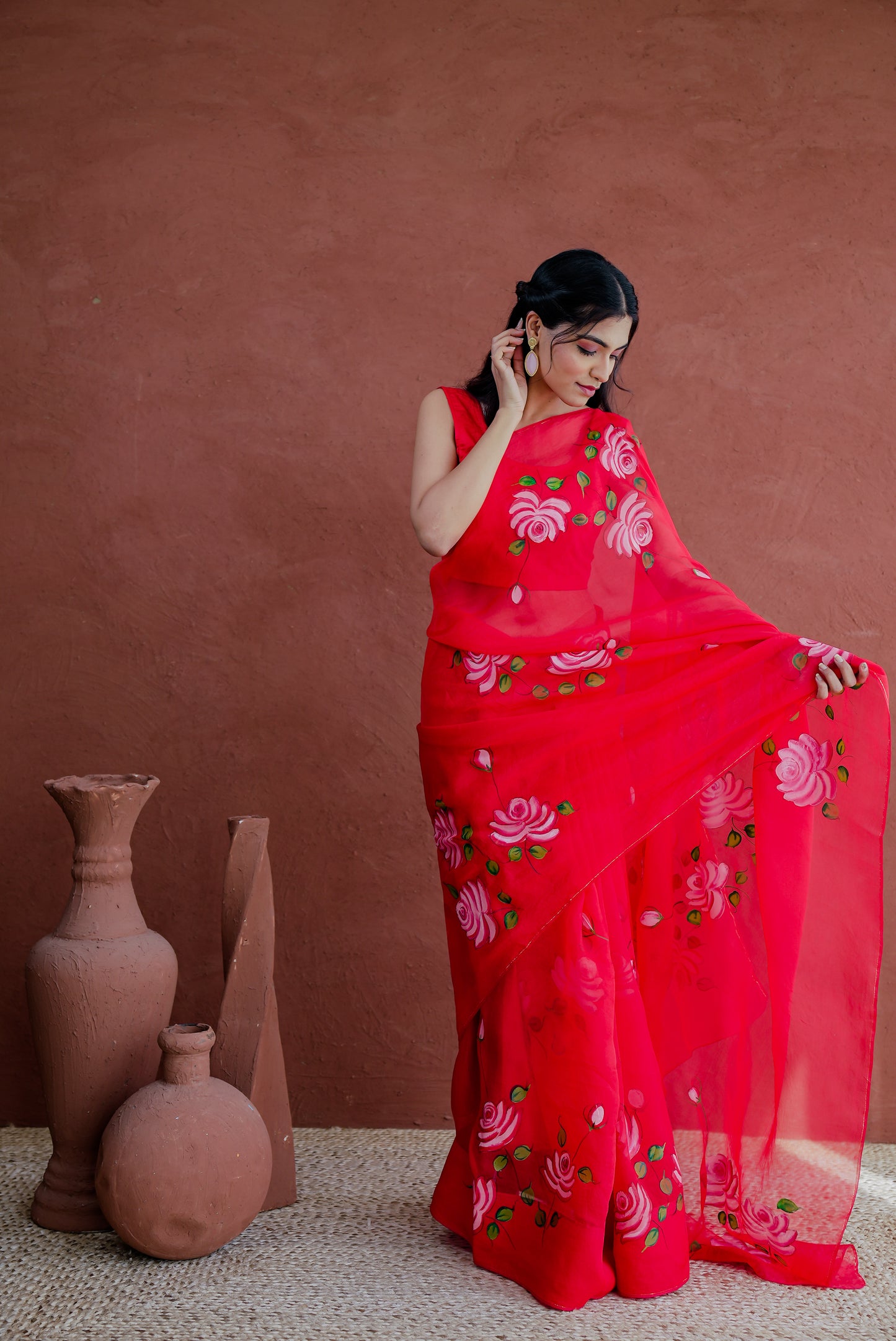 Junoon Handpainted Organza Saree