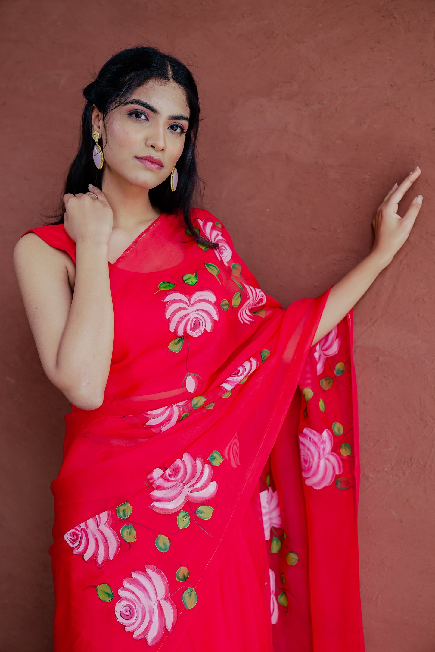 Junoon Handpainted Organza Saree