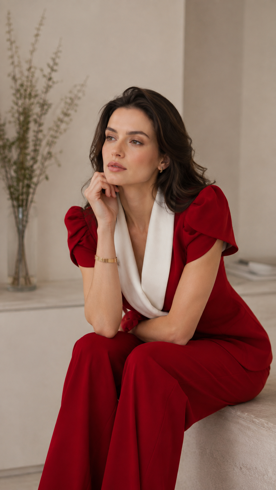 Monaco Red Power Suit