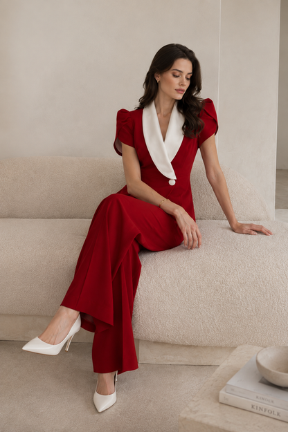Monaco Red Power Suit