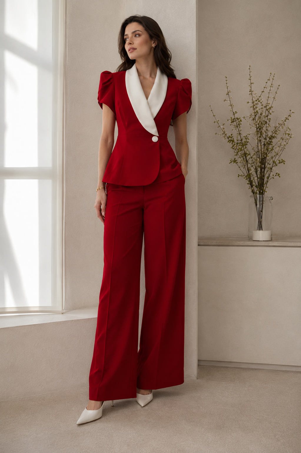 Monaco Red Power Suit