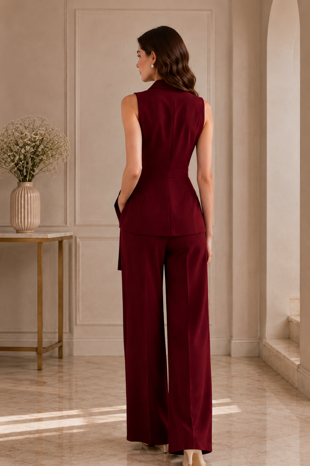 Wine Blossom Tuxedo Co-ord