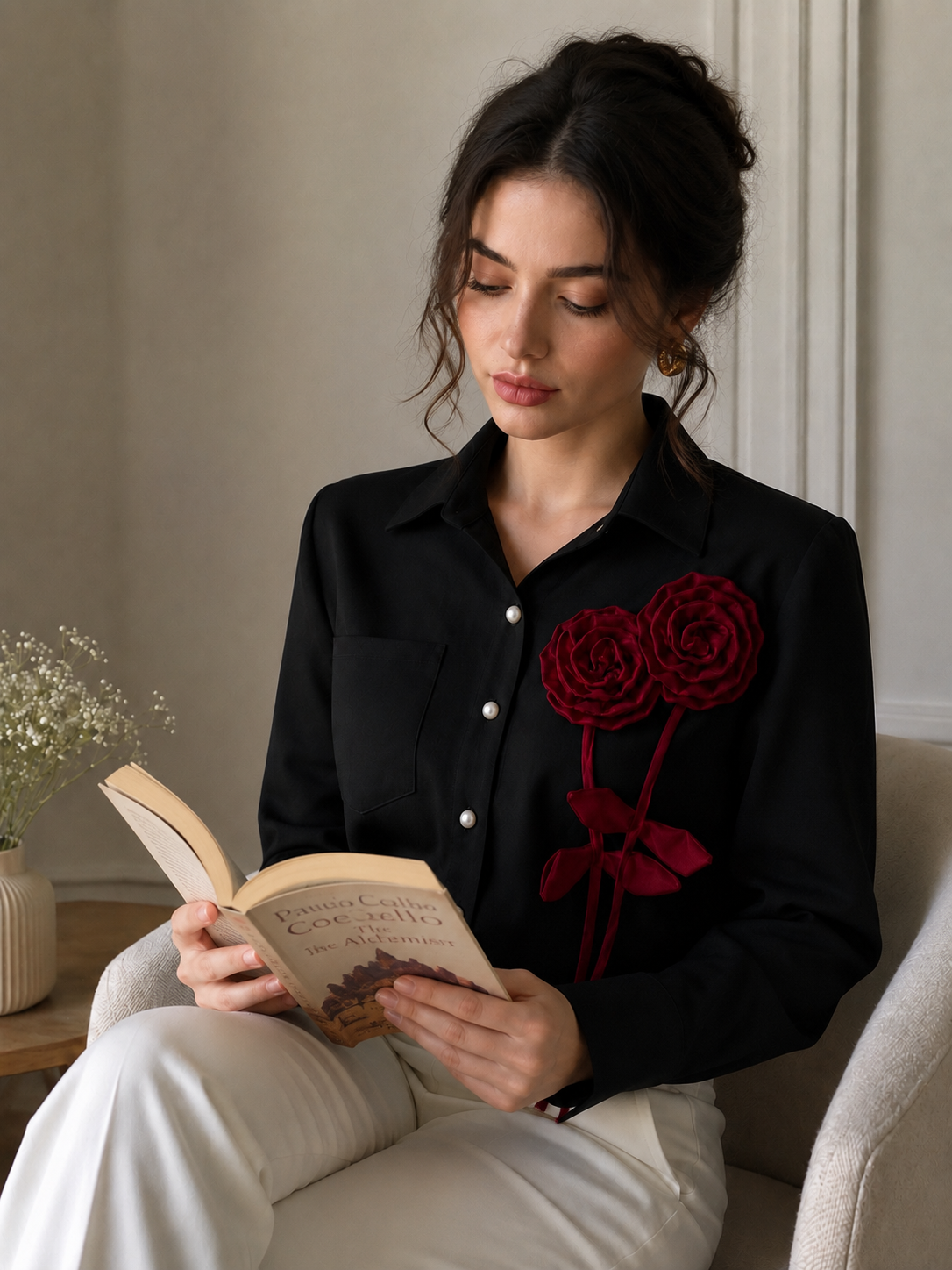 Crimson Bloom Shirt
