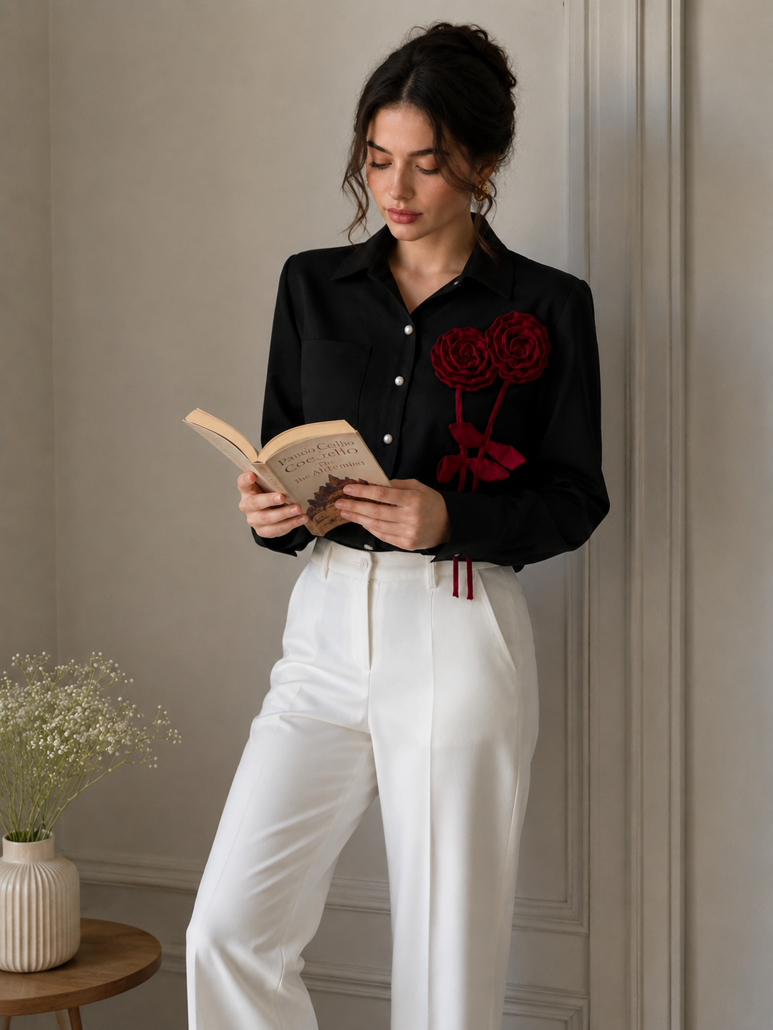 Crimson Bloom Shirt