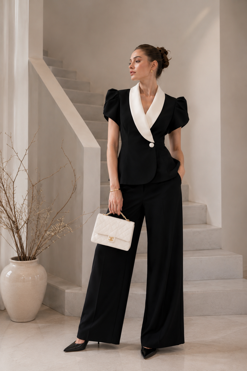 Monaco Noir Power Suit