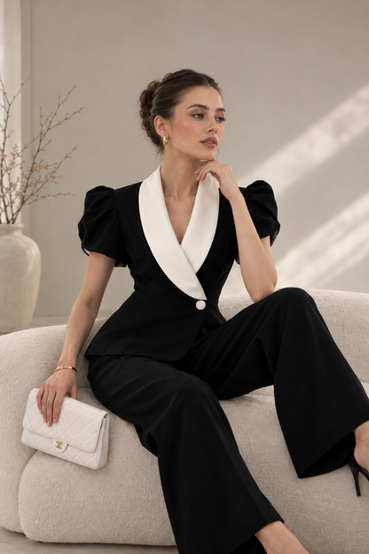 Monaco Noir Power Suit