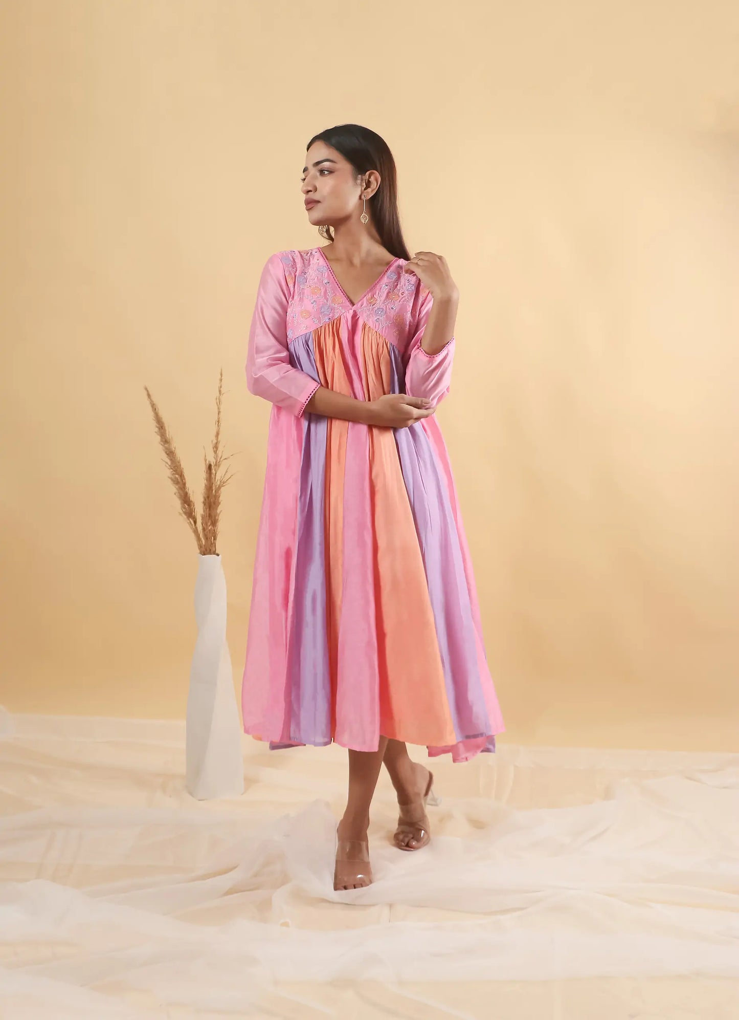 Cassata Kulfi Embroidered Dress