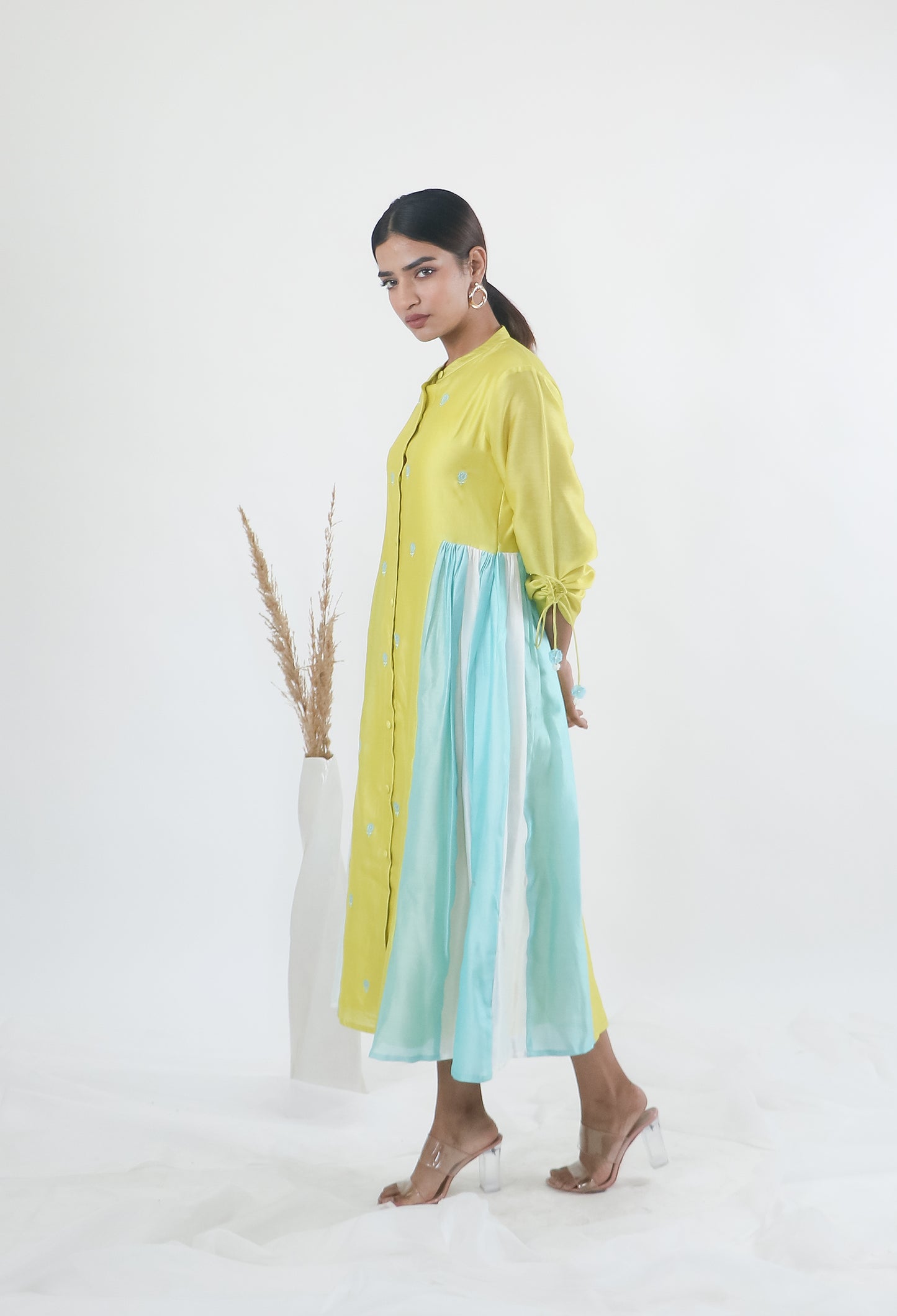 Lime Kulfi Shirt Dress