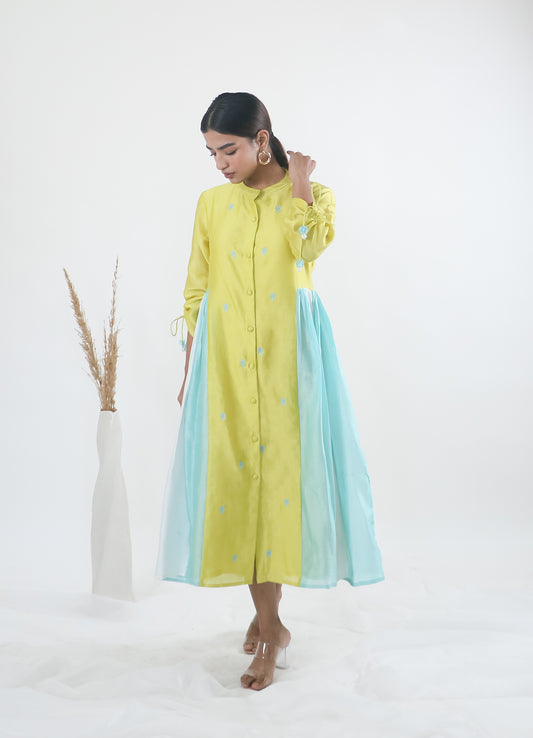 Lime Kulfi Shirt Dress