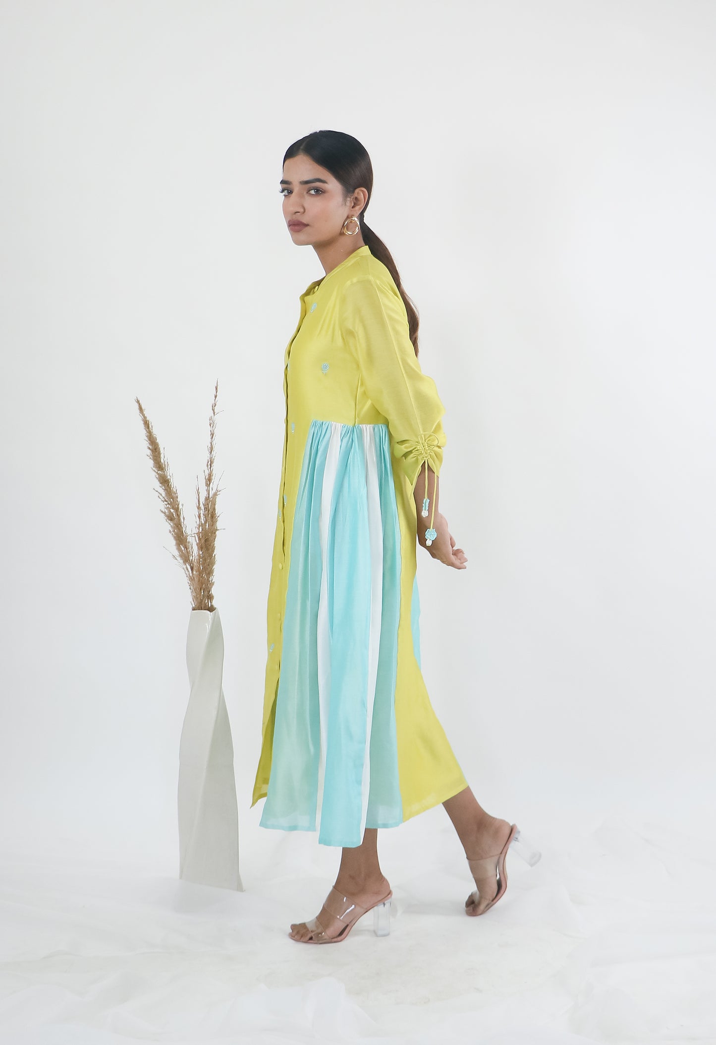 Lime Kulfi Shirt Dress