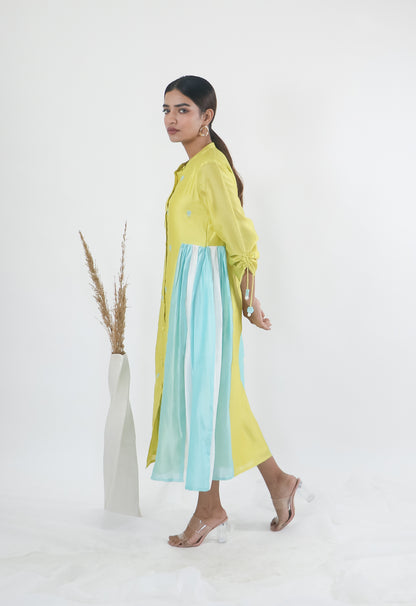 Lime Kulfi Shirt Dress