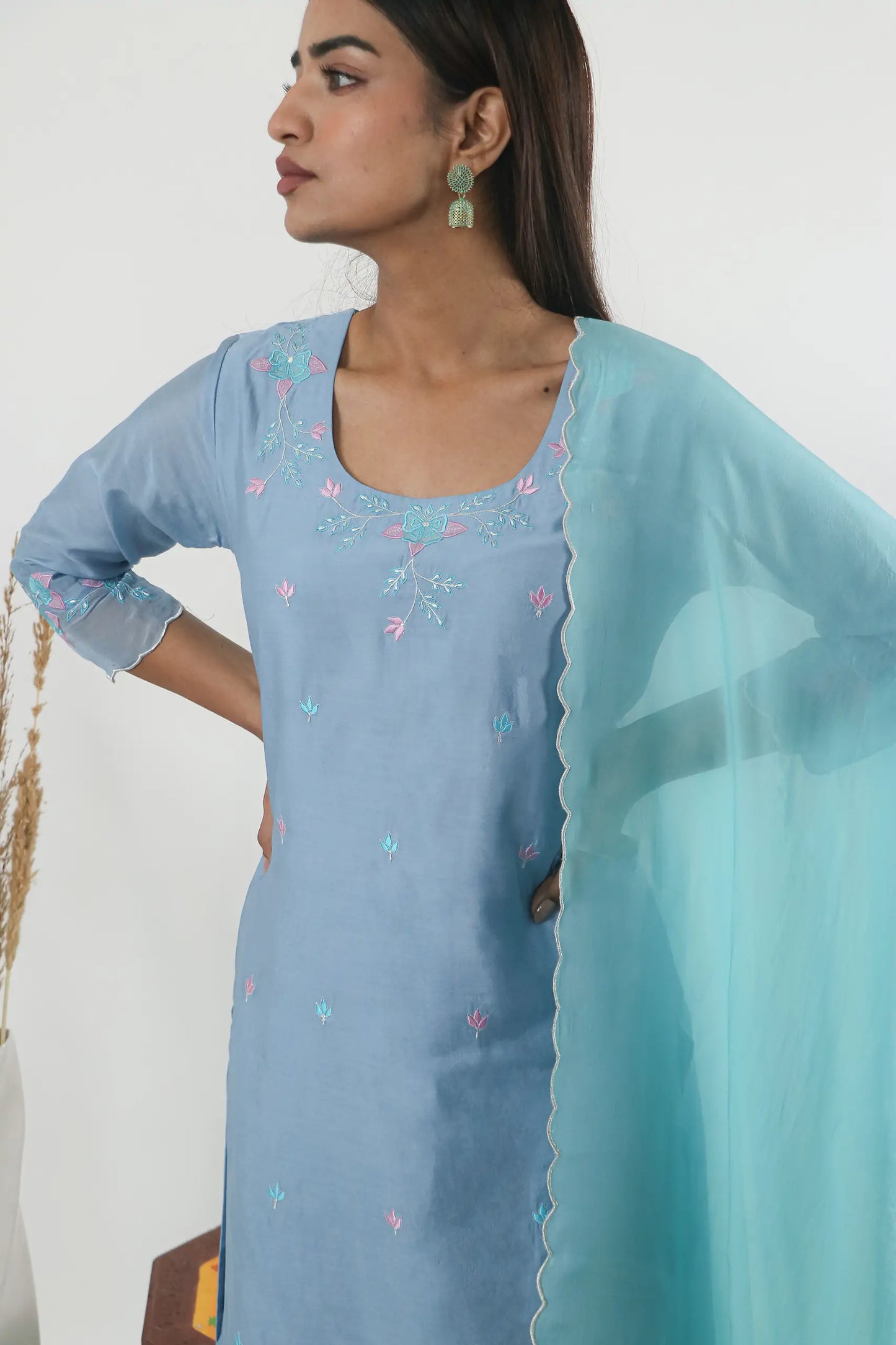 Blueberry Kulfi Kurta Set Of 3