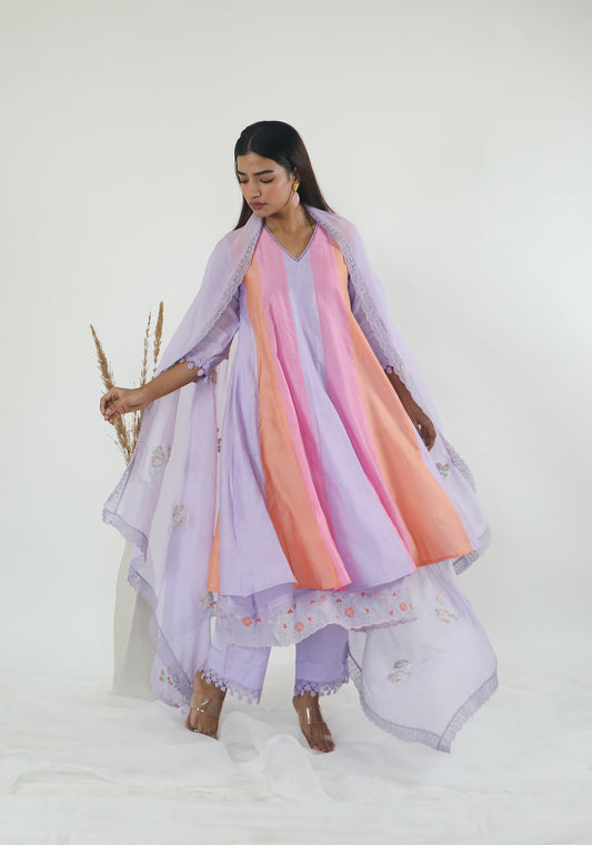 Rainbow Kulfi Anarkali Set Of 3