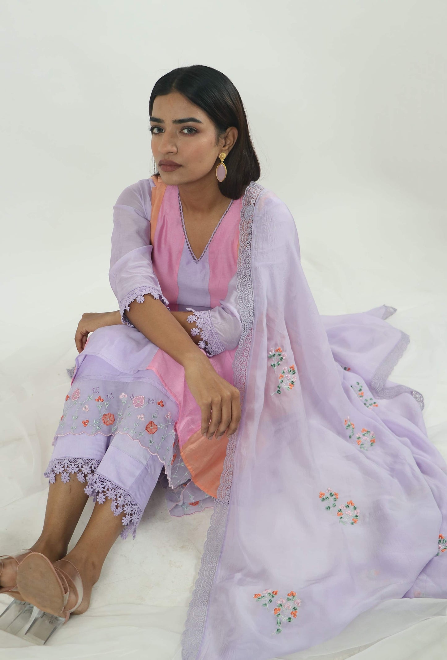 Rainbow Kulfi Anarkali Set Of 3