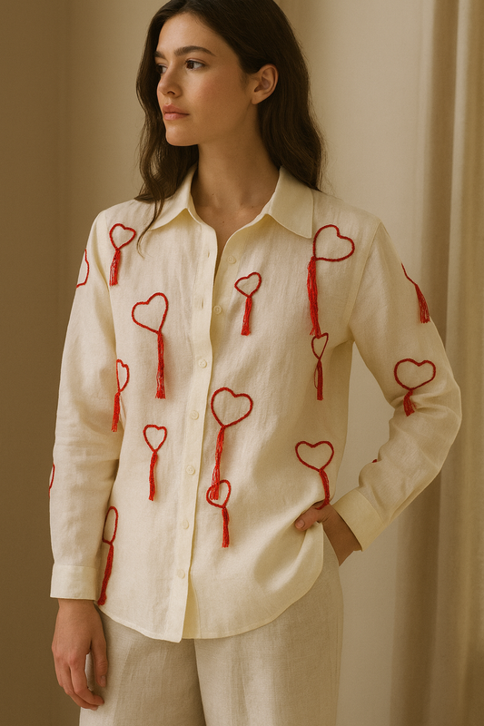 Heartstrings Cotton Linen Shirt